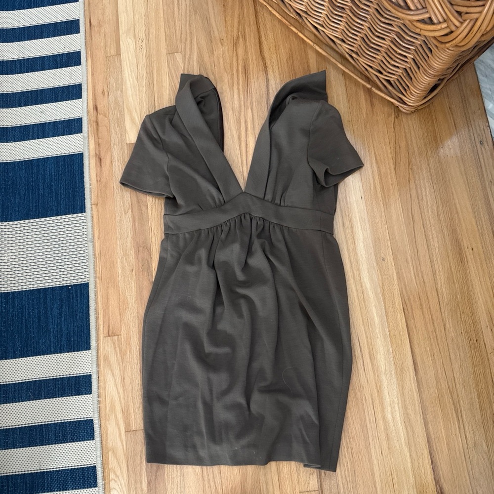 Vintage Fendi Brown Empire Waist Mini Dress IT 38 / XS